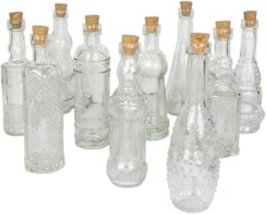 بورس فروش بطری شیشه ای با درب چوب پنبه
